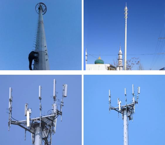 L'antenne en acier Polonais domine tour unipolaire pour le signal 0 de radiodiffusion/téléphone portable