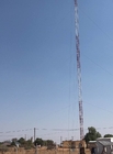 Tour en acier de télécommunication de trellis de mât de Guyed avec 72m galvanisés 92m