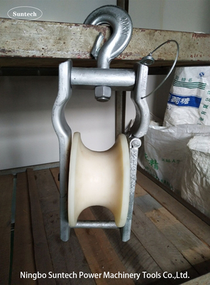 bloc de Pulley Stringing Roller de conducteur de câble aérien de 80mm pour la ligne aérienne