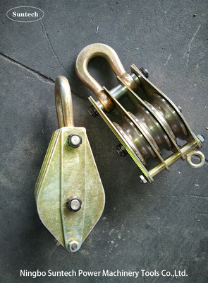 Outils d'érection de tours à faisceau unique, bloc de poulie en acier pour le levage / le levage