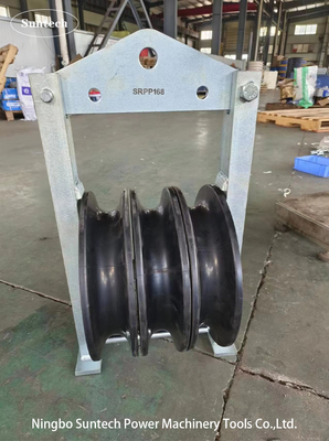 3 faisceaux de nylon avec des blocs de câbles de conducteur à haute tension en caoutchouc