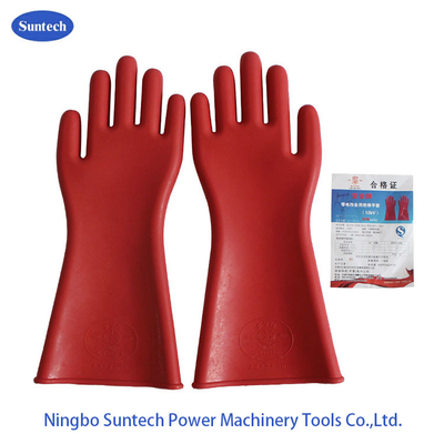 Latex droit 35KV de manchette isolant les gants électriques
