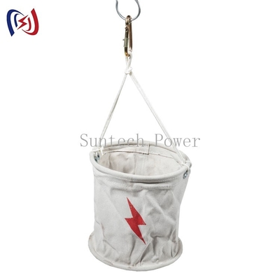 Ficelage du sac d'outillage cylindrique de toile de câble aérien