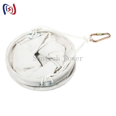 Ficelage du sac d'outillage cylindrique de toile de câble aérien