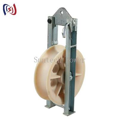 Ligne aérienne bloc simple de Stringing Triple Pulley de conducteur de poulie