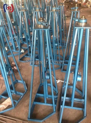 Support de tambour de câble d'utilité publique   Support de bobine simple pour les projets de lignes électriques et de transmission