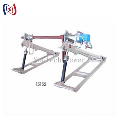 Supports de touret hydrauliques robustes pour conducteurs | Capacité de 5 tonnes, contrôle de tension réglable pour la construction de lignes électriques haute tension