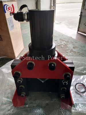 Coupe-acier d'angle hydraulique robuste, outil industriel pour une coupe de précision à 45° et 90°