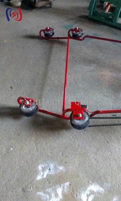Chariot d'inspection pour conducteur à deux faisceaux robustes pour la maintenance des lignes électriques
