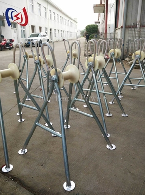 Rouleau de câble surélevé en tube d'acier robuste, capacité de charge 5 kN