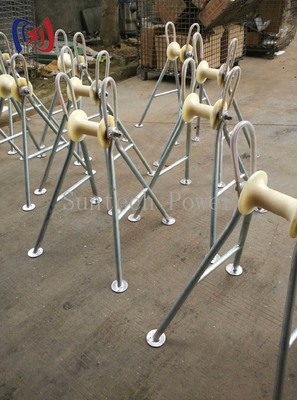Rouleau de câble surélevé en tube d'acier robuste, capacité de charge 5 kN