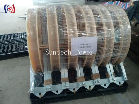 Poulie de tirage pour conducteur avec dimensions hors tout de 760x120x480mm, charge nominale de 50-150KN et rayon de courbure R570 pour le tirage haute tension