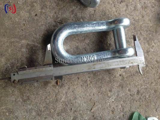 Manille GXK forgée haute résistance pour la construction de lignes électriques avec une largeur de gorge de 100 mm et un diamètre OPGW de 8-23 mm