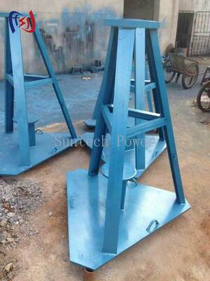 Heavy Duty Hydraulic Column Type Cable Reel Stand with 30-500KN Rated Load and Compact Design for Substations