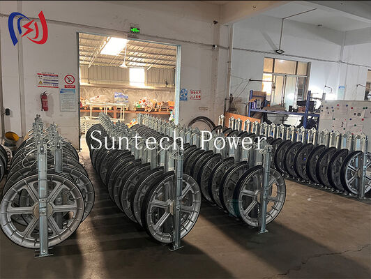 Bloc à cordes de la série 822 à charge lourde avec faisceau de nylon MC pour l'installation de conducteurs de lignes de transport de grande capacité