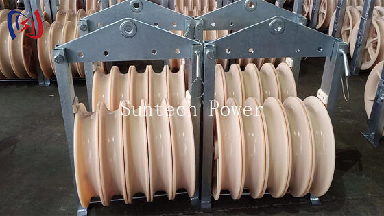 Bloc de passage pour câbles de la série 1040 pour le tirage à haute tension de conducteurs de transmission de grand diamètre