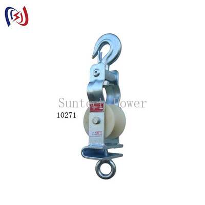 Bloc de câblage à double usage, de type assis et suspendu, avec une charge nominale de 5 à 20 KN et un poids léger de 2,1 à 3,4 kg pour l'installation en ligne aérienne