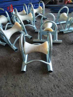 Rouleau de terre pour câble à charge nominale de 5KN avec support en aluminium coulé pour installation souterraine