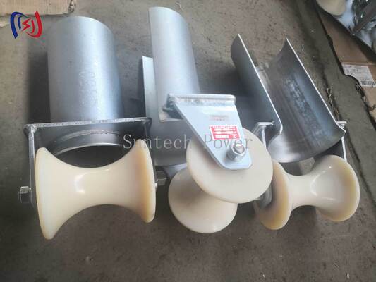 Rouleau de protection de l'entrée du câble de la série D avec un diamètre de tube de 80 à 200 mm pour le tirage du câble résistant à la corrosion et à faible frottement