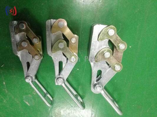 Grippeuse de fil de terre à double caméra professionnelle avec charge nominale de 10-30KN pour des fils de 11 à 15 mm et une pince résistante à la corrosion