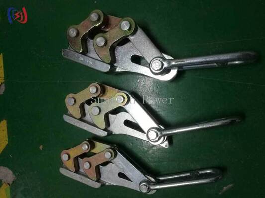 Grippeuse de fil de terre à double caméra professionnelle avec charge nominale de 10-30KN pour des fils de 11 à 15 mm et une pince résistante à la corrosion
