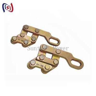 Grippeuse de fil de terre parallèle professionnelle avec charge nominale de 10-30KN et ouverture maximale de 13-26 mm pour la tension simultanée de câbles jumeaux à terre