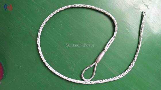 Manchons de traction professionnels en maille OPGW pour le tirage sûr et sans dommage de câbles de fil de garde optique de 7 à 22 mm de diamètre avec une charge nominale de 10 à 25 KN et une longueur de 1,4 M