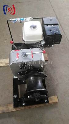 Winch professionnel de 4,04 à 9,6 kW pour le tirage de câbles lourds et le câblage des conducteurs dans les travaux de lignes électriques
