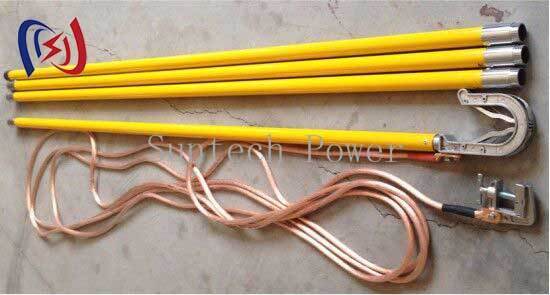 Câble de mise à la terre professionnel pour tension de 10 à 500 KV avec cuivre de 25 à 50 mm² et longueur totale de 1000 à 5500 mm pour une mise à la terre électrique sûre