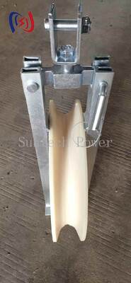 Bloc de tirage de câble OPGW professionnel avec charge nominale de 20KN, taille 660X110mm et revêtement non métallique pour une installation sûre du fil de terre à fibre optique