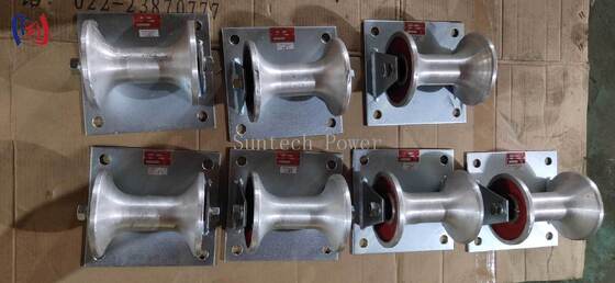 Rouleau de mise à la terre de câble professionnel 5KN avec roulement en aluminium pour l'installation de câbles souterrains de 150-160 mm