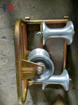 Équipement de traction de câbles à rouleaux à rouleaux à rouleaux à rouleaux à rouleaux lourds avec une charge nominale de 10KN pour des câbles de 120-200 mm