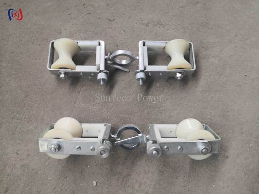 Bloc à double poulie pour remplacement OPGW | Poulie légère 2KN pour l'entretien des lignes de transmission