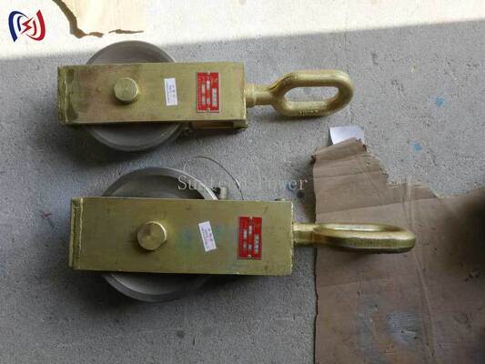 Ending Block for Conductor Tightening | 30–80KN Open Side Plate Stringing Pulley