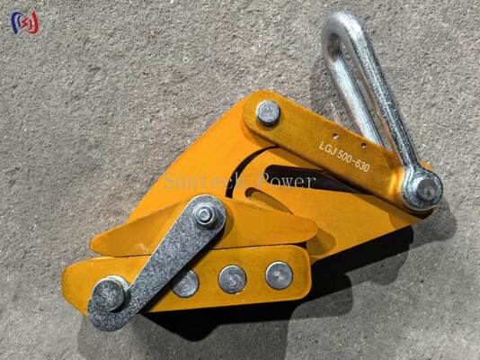 Pince à venir en alliage d'aluminium avec une charge nominale de 7 à 80 kN et une ouverture maximale de 14 à 48 mm pour le cordage de ligne de transmission