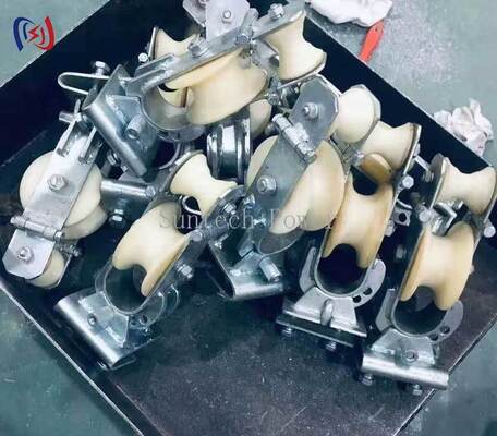Bloc de câblage par conducteur en aluminium/sheave de nylon 20KN pour câblage à transmission tripartite