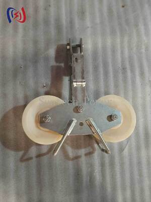 25KN Tandem Sheave Stringing Block pour les conducteurs ACSR à grande section LGJ300-500 avec conception de gaine en tandem