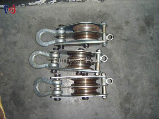 Matériel de levage à double poulie, charge nominale 30-100KN, avec conception ouverte des deux côtés pour un levage robuste