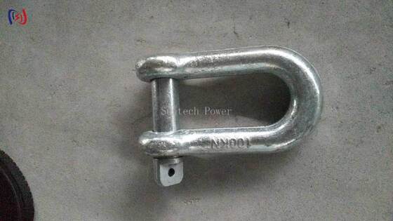 Manille de levage en acier allié avec verrouillage par goupille et galvanisation à chaud pour charge nominale de 300KN