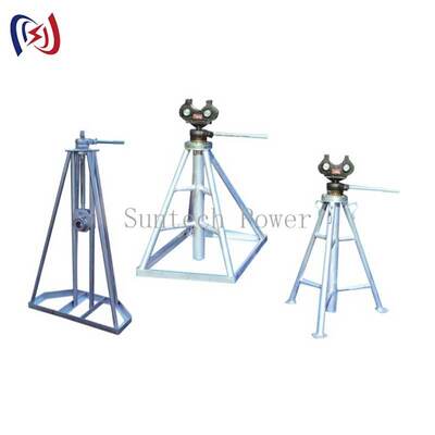 Support de bobine simple lourd avec une charge nominale de 10 à 50 KN et un réglage de hauteur de 450 à 1300 mm pour les bobines de câbles