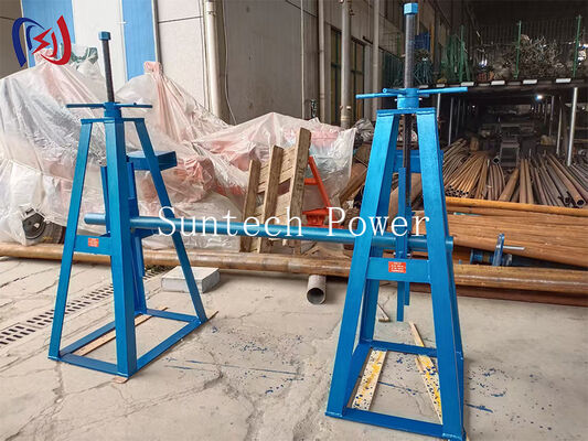 Support de bobine simple lourd avec une charge nominale de 10 à 50 KN et un réglage de hauteur de 450 à 1300 mm pour les bobines de câbles