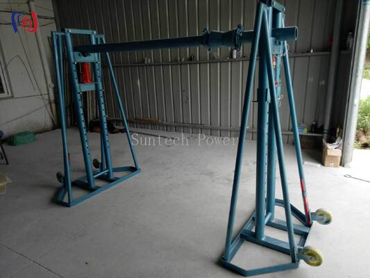 Support de touret de câble hydraulique avec charge nominale de 50-300 KN pour tambours de 2400-5000 mm de diamètre et cadre en acier à haute résistance