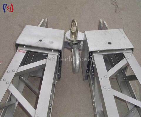 Palan à treillis modulaire en forme de A avec revêtement résistant à la corrosion pour le montage de tours de 8 à 28 m