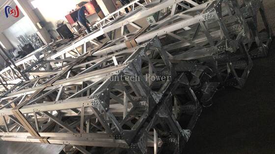 Palan à treillis modulaire en forme de A avec revêtement résistant à la corrosion pour le montage de tours de 8 à 28 m