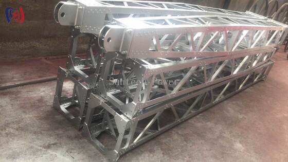 Pôle de gin en treillis modulaire avec revêtement résistant à la corrosion pour la construction d'une tour d'électricité de 8 à 18 m