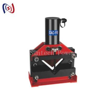 Cisaille hydraulique pour cornières 350KN pour acier de tour de transmission de 110 x 110 x 10 mm