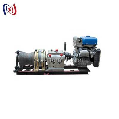 5T force de traction 9HP moteur à essence arbre de conduite Power treuil de câble treuil tirant pour le levage lourd