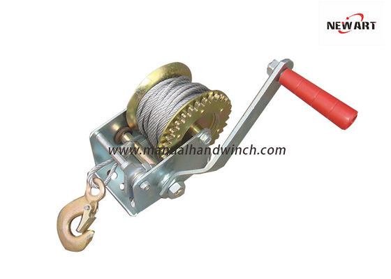 540kg Zinc Coated Manual Boat Winch , 225Mm Handle Ratchet Hand Operated Winch