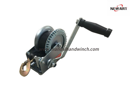 Strap Portable Boat Trailer Manual Hand Winch 1600lbs White Zinc Coated CE Passed