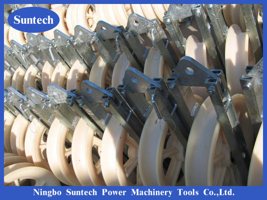 Blocs de ficelage de conducteur de transmission de roue en nylon simple de ligne aérienne